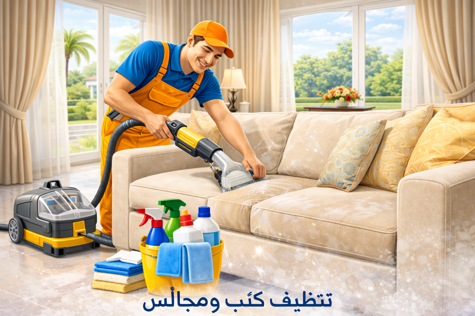 تنظيف الكنب والمجالس بسرعة وكفاءة عالية